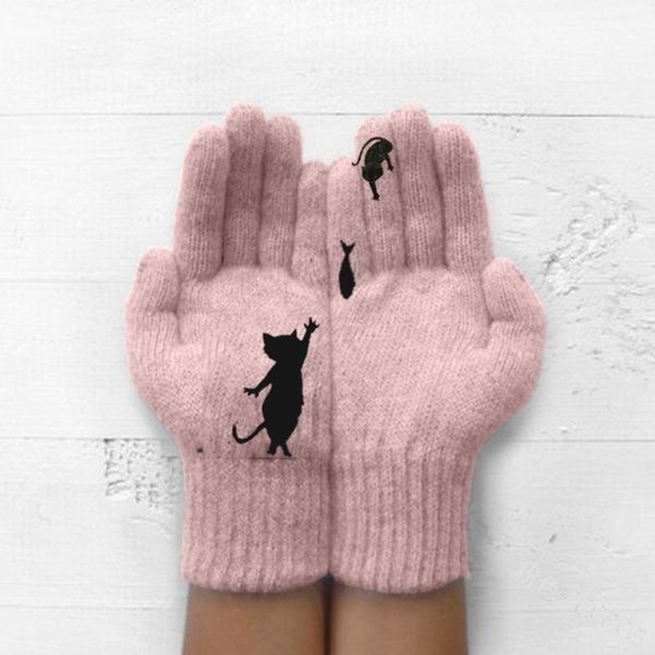 five fingers gloves fashion ladies woolen autumn winter outdoor warm cat print mittens harajuku full finger thermal driving for women, Blue;gray
five fingers gloves fashion ladies woolen autumn winter outdoor warm cat print mittens harajuku full finger thermal driving for women, Blue;gray
