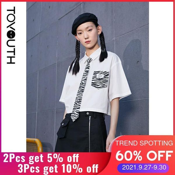 women's blouses & shirts toyouth women 2021 summer short sleeve collar blouse zebra pattern solid white preppy style
women's blouses & shirts toyouth women 2021 summer short sleeve collar blouse zebra pattern solid white preppy style