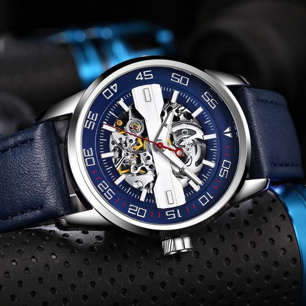 wristwatches 2021 fashion hollow mechanical watch men's luminous waterproof men leather strap clock relogio masculino, Slivery;brown
wristwatches 2021 fashion hollow mechanical watch men's luminous waterproof men leather strap clock relogio masculino, Slivery;brown