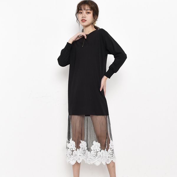spring women black hem mesh lace long temperament dress fashion ladies casual gown holiday dresses 210510, Black;gray
spring women black hem mesh lace long temperament dress fashion ladies casual gown holiday dresses 210510, Black;gray