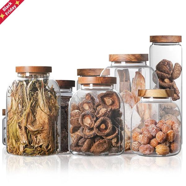 350-3000ml wood lid glass kitchen storage bottles jars large container grains tea coffee beans candy jar containers &
350-3000ml wood lid glass kitchen storage bottles jars large container grains tea coffee beans candy jar containers &