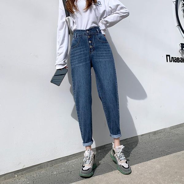 women's jeans autumn blue color high waist breasted harem straight loose retro slimming radish daddy pants ankle-lengthpants
women's jeans autumn blue color high waist breasted harem straight loose retro slimming radish daddy pants ankle-lengthpants