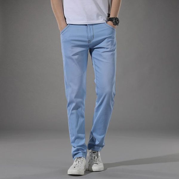men's stretch-fit jeans business casual classic style fashion denim trousers male blue pants boyfriend
men's stretch-fit jeans business casual classic style fashion denim trousers male blue pants boyfriend