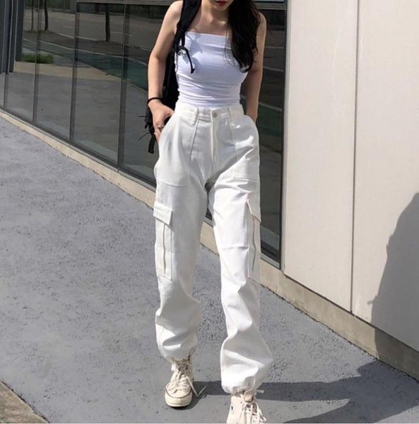 women's pants & capris women casual solid harajuku cargo trousers chic retro bf streetwear kpop beam feet full est simple daily, Black;white
women's pants & capris women casual solid harajuku cargo trousers chic retro bf streetwear kpop beam feet full est simple daily, Black;white