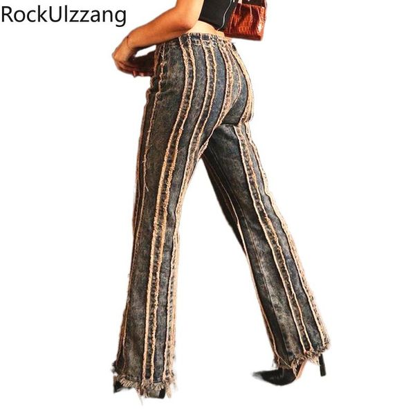 patchwork vintage stripe fashion denim pant women jeans loose straight lace-up drawstring bow waist streetwear clothes boyfriend women', Blue
patchwork vintage stripe fashion denim pant women jeans loose straight lace-up drawstring bow waist streetwear clothes boyfriend women', Blue