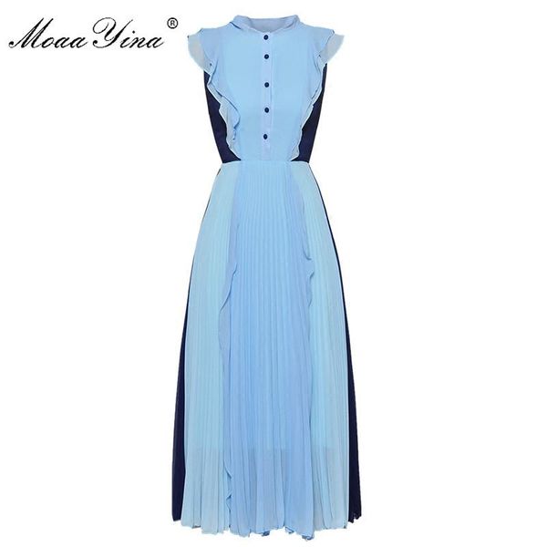 casual dresses moaayina fashion designer runway dress summer women sleeveless ruffles holiday bohemia elegant beach chiffon midi, Black;gray
casual dresses moaayina fashion designer runway dress summer women sleeveless ruffles holiday bohemia elegant beach chiffon midi, Black;gray