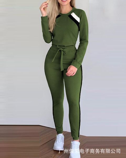 women's two piece pants long-sleeved and trousers suit, fashion sports suit for ladies in autumn, White
women's two piece pants long-sleeved and trousers suit, fashion sports suit for ladies in autumn, White