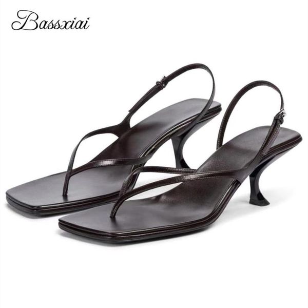 sandals concise style narrow band for girls women kitten heel genuine leather slip-on party shoes woman, Black
sandals concise style narrow band for girls women kitten heel genuine leather slip-on party shoes woman, Black