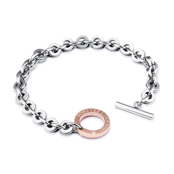 hand decoration style circle o-chain bracelet simple round titanium steel for women, Golden;silver
hand decoration style circle o-chain bracelet simple round titanium steel for women, Golden;silver