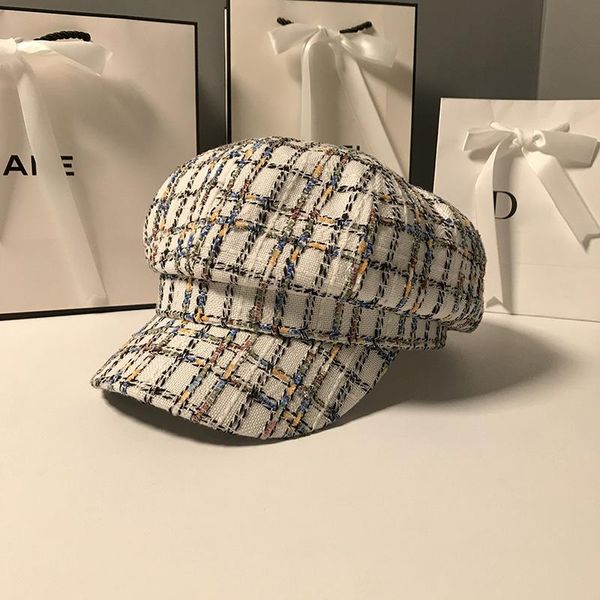 berets plaid mixed color duck tongue octagonal hat female autumn winter korean version the wild japanese sboy beret painter, Blue;gray
berets plaid mixed color duck tongue octagonal hat female autumn winter korean version the wild japanese sboy beret painter, Blue;gray