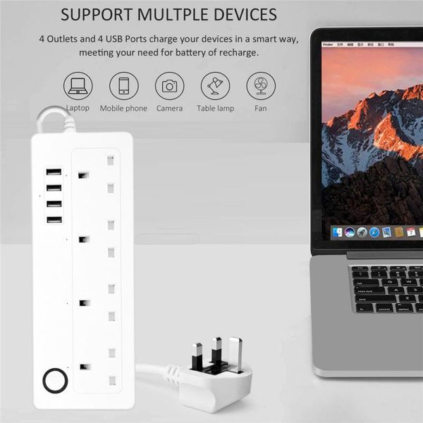 smart power plugs wifi strip 4 british outlets plug with usbcharging port timing app voice control work alexa google home ifttt
smart power plugs wifi strip 4 british outlets plug with usbcharging port timing app voice control work alexa google home ifttt