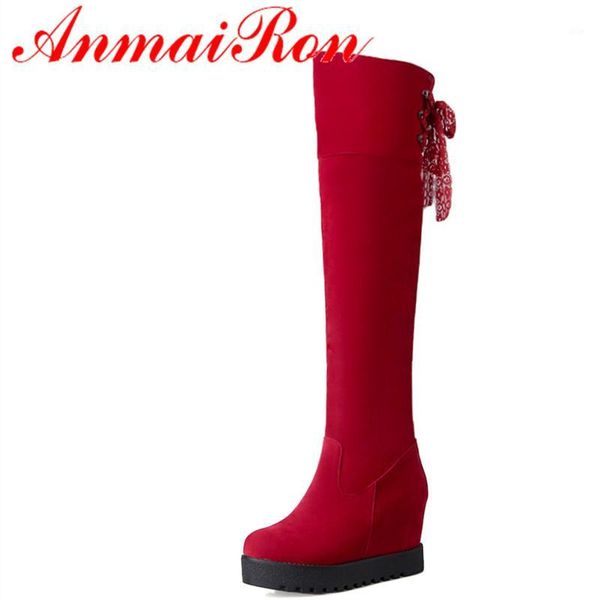 boots anmairon lace winter knee high women heels slip-on wedges platform shoes large size 34-43 black red1
boots anmairon lace winter knee high women heels slip-on wedges platform shoes large size 34-43 black red1