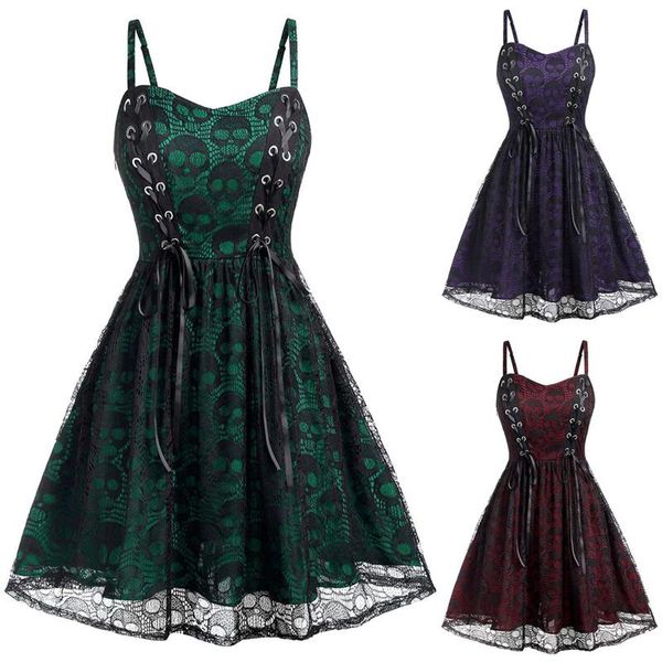 casual dresses fashion skull print spaghetti strap dress women halloween cross bandage party mini female lace up gothic tunic, Black;gray
casual dresses fashion skull print spaghetti strap dress women halloween cross bandage party mini female lace up gothic tunic, Black;gray