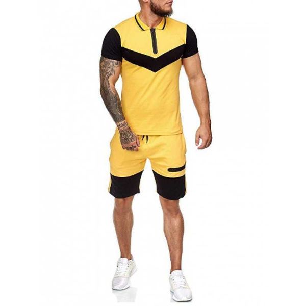 2021 men's casual t-shirt men's short sleeve color matching suit outdoor sports shorts, Gray
2021 men's casual t-shirt men's short sleeve color matching suit outdoor sports shorts, Gray
