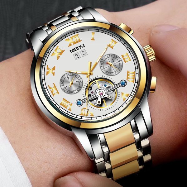 wristwatches nibosi 2021 japan mechanical movement watch men waterproof brand automatic ceramics sport sapphire relogio masculino, Slivery;brown
wristwatches nibosi 2021 japan mechanical movement watch men waterproof brand automatic ceramics sport sapphire relogio masculino, Slivery;brown