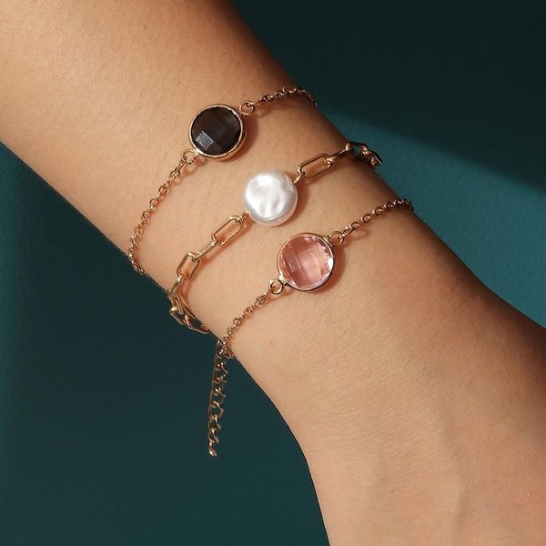 charm bracelets luxury multicolor glass pearl beads bracelet set for women retro elegant gold alloy metal chain charms gift jewelry 3pcs/set, Golden;silver
charm bracelets luxury multicolor glass pearl beads bracelet set for women retro elegant gold alloy metal chain charms gift jewelry 3pcs/set, Golden;silver