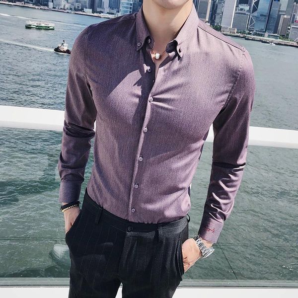 men's casual shirts brand men shirt fashion 2021 autumn slim fit dress mens long sleeve solid business formal wear tuxedo, White;black
men's casual shirts brand men shirt fashion 2021 autumn slim fit dress mens long sleeve solid business formal wear tuxedo, White;black
