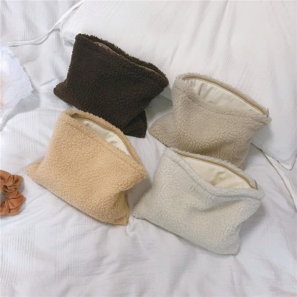 retro lambswool cosmetic bag winter warm makeup solid color women travel bags beauty organizer korean make up pouch & cases
retro lambswool cosmetic bag winter warm makeup solid color women travel bags beauty organizer korean make up pouch & cases