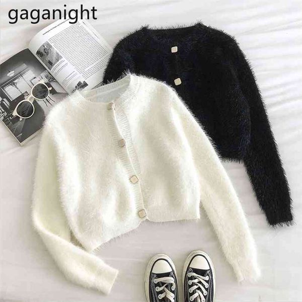 korean fashion simple ladies o-neck short knitted cardigans women vintage solid single breasted long sleeve sweaters 210601, White
korean fashion simple ladies o-neck short knitted cardigans women vintage solid single breasted long sleeve sweaters 210601, White