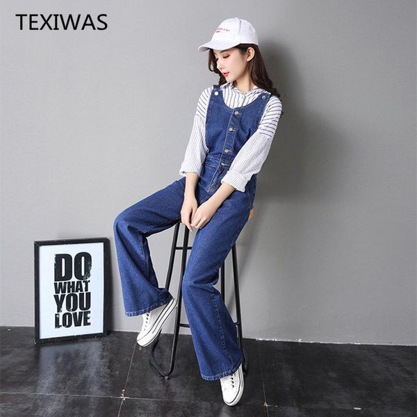 women's jumpsuits & rompers texiwas denim jumpsuit women front button strap overalls playsuits female sleeveless backless straight jea, Black;white
women's jumpsuits & rompers texiwas denim jumpsuit women front button strap overalls playsuits female sleeveless backless straight jea, Black;white