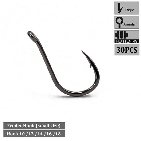 fishing hooks 30pcs black nickle carp barbed feeder hook forged shank ringed right bent circle for chod rig fishhooks
fishing hooks 30pcs black nickle carp barbed feeder hook forged shank ringed right bent circle for chod rig fishhooks