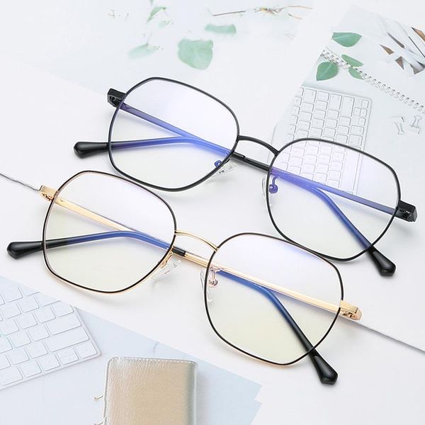 fashion sunglasses frames polygon retro metal glasses comfortable personality flat mirror can be equipped with myopia frames., Black
fashion sunglasses frames polygon retro metal glasses comfortable personality flat mirror can be equipped with myopia frames., Black