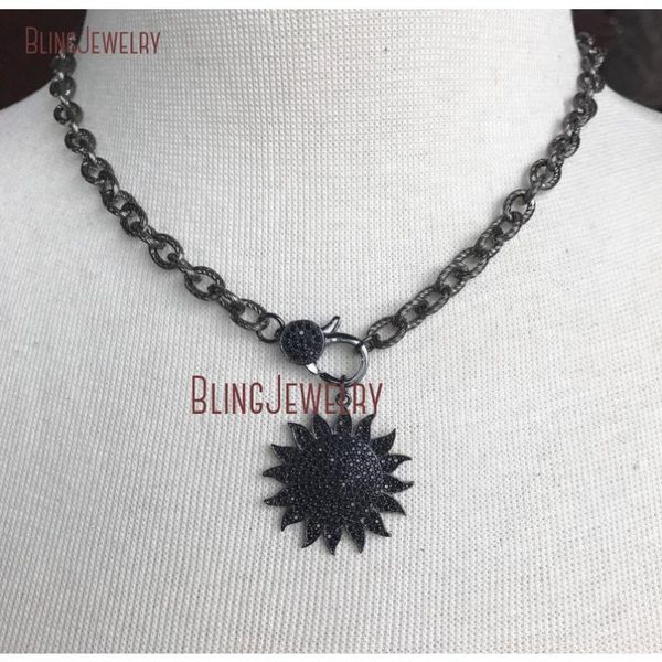 gunmetal pave black crystal clasp choker sun pendant on textured chain nm18732 chokers, Golden;silver
gunmetal pave black crystal clasp choker sun pendant on textured chain nm18732 chokers, Golden;silver