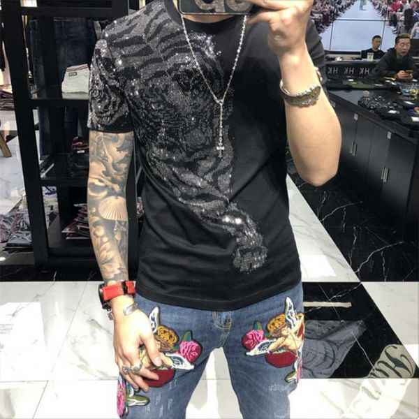 men's t-shirts better sell the latest fine tuning summer tiger casual diamond pattern short sleeve upscale t-shirts de8g, White;black
men's t-shirts better sell the latest fine tuning summer tiger casual diamond pattern short sleeve upscale t-shirts de8g, White;black