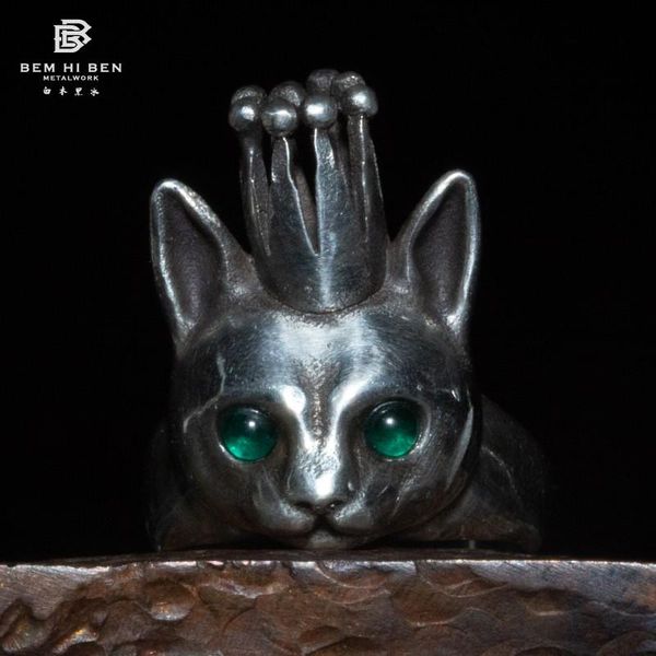 cluster rings bem hi ben men's women's civet cat ring925 sterling silver original design hand made dark punk biker customized, Golden;silver
cluster rings bem hi ben men's women's civet cat ring925 sterling silver original design hand made dark punk biker customized, Golden;silver