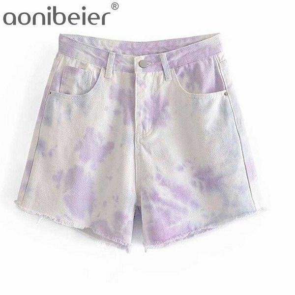 tie dye print denim shorts spring summer chic raw hem casual women female high waist straight bottoms 210604, White;black
tie dye print denim shorts spring summer chic raw hem casual women female high waist straight bottoms 210604, White;black