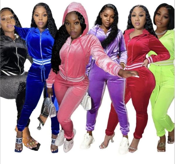 women's two piece pants cutubly women sets trouser long sleeve zipper hoodies coat suits for girls with striped velvet 2 set, White
women's two piece pants cutubly women sets trouser long sleeve zipper hoodies coat suits for girls with striped velvet 2 set, White
