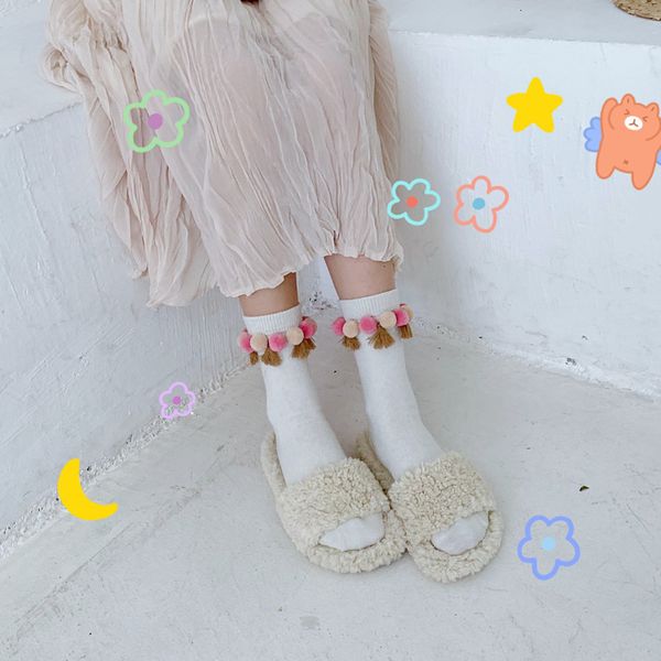 wang xiaozhen han dongmen colorful wool ball wheat tassel wool pile middle tube women' socks, Red;black
wang xiaozhen han dongmen colorful wool ball wheat tassel wool pile middle tube women' socks, Red;black