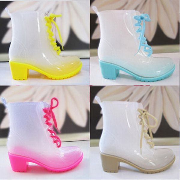 fashion high-heeled short rainbootswomens non-slip waterproof shoeswater bootrubber shoetransparent candy colors, Black
fashion high-heeled short rainbootswomens non-slip waterproof shoeswater bootrubber shoetransparent candy colors, Black