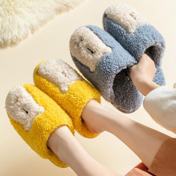 cute lady cartoon bear hair slippers korean couple bedroom casual warm flat comfortable cotton shoes, Black
cute lady cartoon bear hair slippers korean couple bedroom casual warm flat comfortable cotton shoes, Black