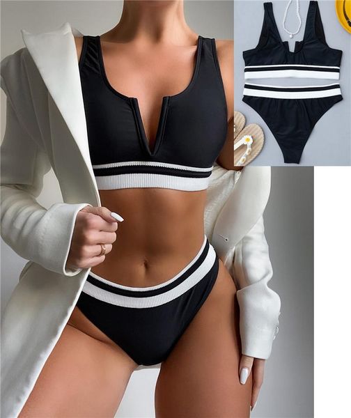 women casual two-piece swimwear set black v-neck sleeveless swimming and shorts s/ / l women's, White;black
women casual two-piece swimwear set black v-neck sleeveless swimming and shorts s/ / l women's, White;black