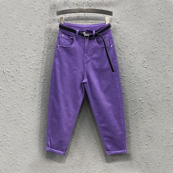 women's jeans 2021 spring summer korea fashion candy color loose denim harem pants all-matched casual women purple plus size s922, Blue
women's jeans 2021 spring summer korea fashion candy color loose denim harem pants all-matched casual women purple plus size s922, Blue