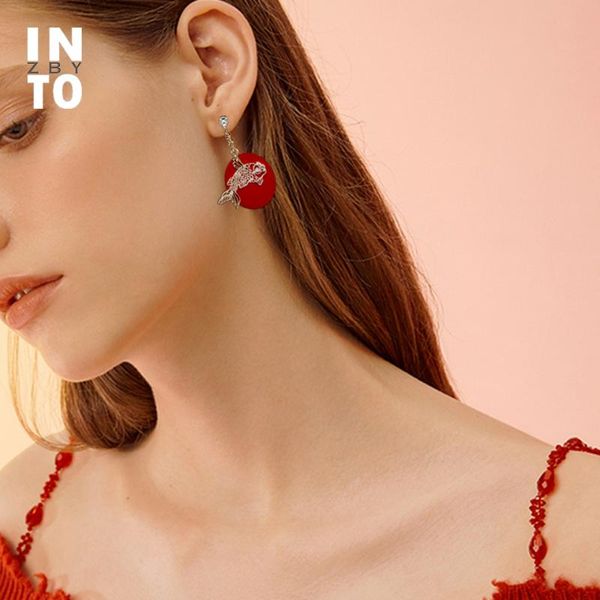 into zby chinese red drop earrings for women metal hollow design carp fish round jewelry accessories ethic crystal dangle female & chandelie, Silver
into zby chinese red drop earrings for women metal hollow design carp fish round jewelry accessories ethic crystal dangle female & chandelie, Silver
