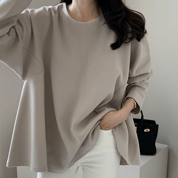 women's t-shirt shirt loose slim round neck female elegant fashion casual korean japanese style all match apring autumn, White
women's t-shirt shirt loose slim round neck female elegant fashion casual korean japanese style all match apring autumn, White