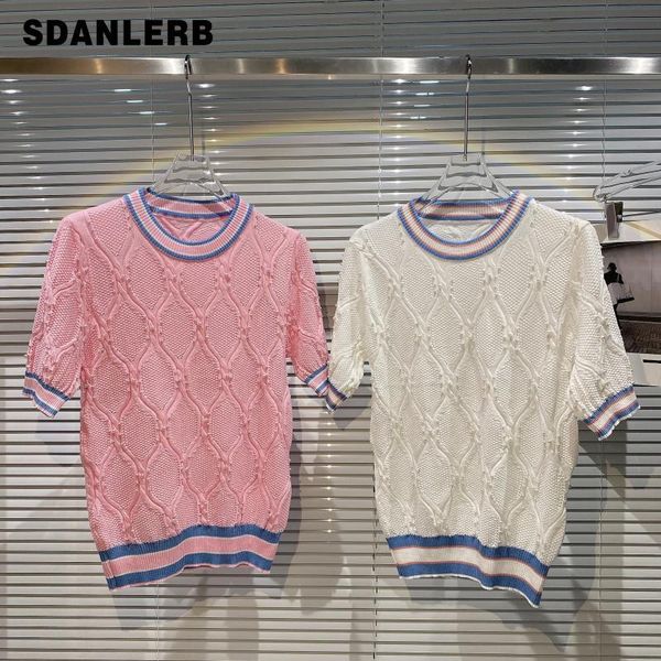 women's t-shirt women knitted shirt 2021 summer ladies pearl beaded stretch crew neck pullover elegant knitwear short sleeve, White
women's t-shirt women knitted shirt 2021 summer ladies pearl beaded stretch crew neck pullover elegant knitwear short sleeve, White
