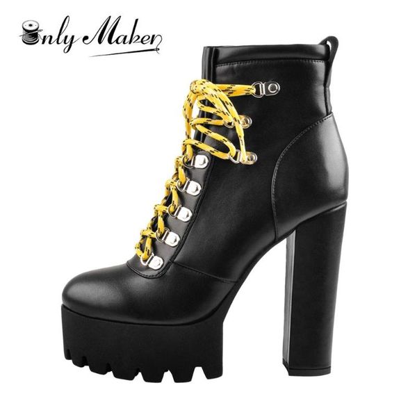 boots women's platform lace up ankle yellow strappy round toe chunky high heel booties gift to wife daughter girlfriend lover, Black
boots women's platform lace up ankle yellow strappy round toe chunky high heel booties gift to wife daughter girlfriend lover, Black