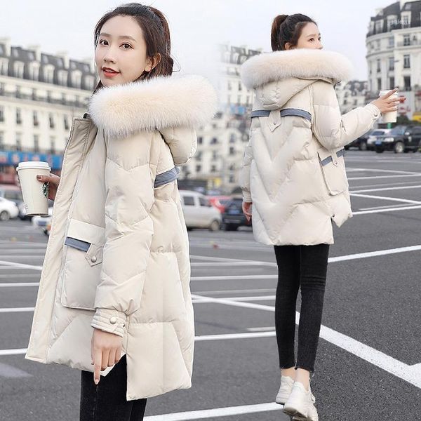 women's down & parkas winter jacket 2021 cold-proof white duck outerwear abrigo mujer casual natural fur collar parka overcoat1, Black
women's down & parkas winter jacket 2021 cold-proof white duck outerwear abrigo mujer casual natural fur collar parka overcoat1, Black