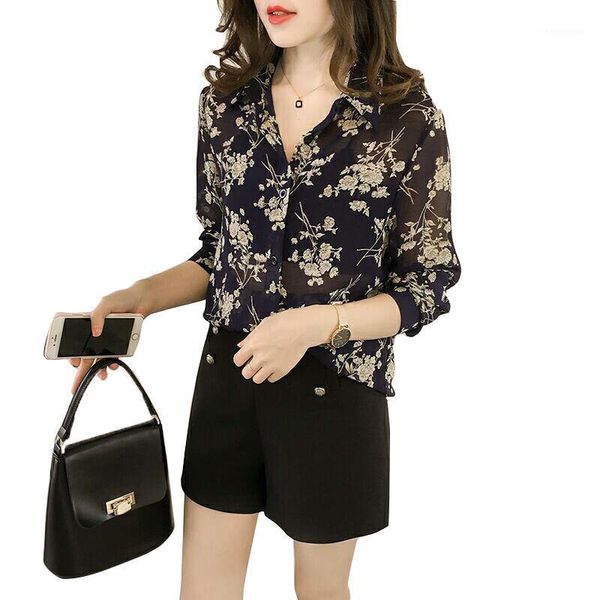 women shirt and blouses 2021 womens long sleeve autumn floral blouse women's & shirts, White
women shirt and blouses 2021 womens long sleeve autumn floral blouse women's & shirts, White