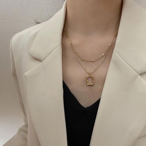 pendant necklaces punk multilayered gold snake chain choker necklace for women fashion irregular square 2021 trend jewelry, Silver
pendant necklaces punk multilayered gold snake chain choker necklace for women fashion irregular square 2021 trend jewelry, Silver