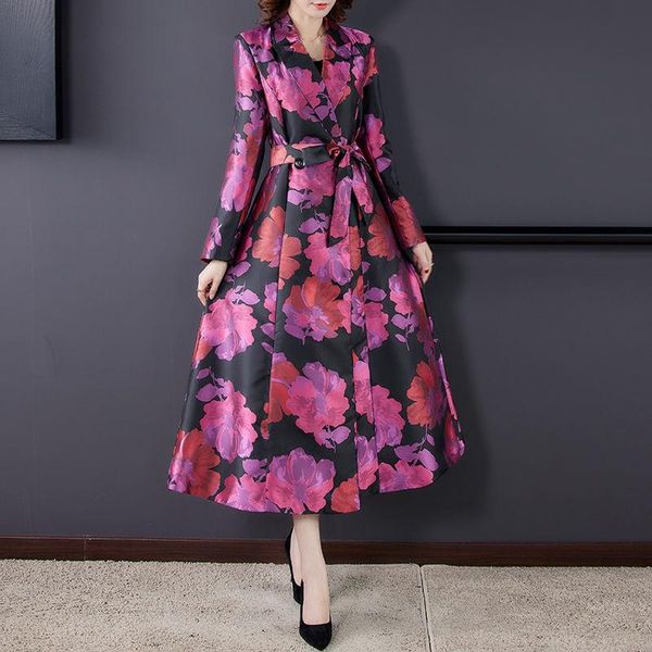 women's trench coats 2021 autumn spring women double breasted high waisted dobby floral coat , 4xl slim flower long for woman clothes, Tan;black
women's trench coats 2021 autumn spring women double breasted high waisted dobby floral coat , 4xl slim flower long for woman clothes, Tan;black