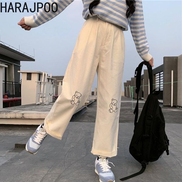women's pants & capris harajpoo women japanese summer fall soft girl cute casual nine point straight wide leg salt thin trousers, Black;white
women's pants & capris harajpoo women japanese summer fall soft girl cute casual nine point straight wide leg salt thin trousers, Black;white