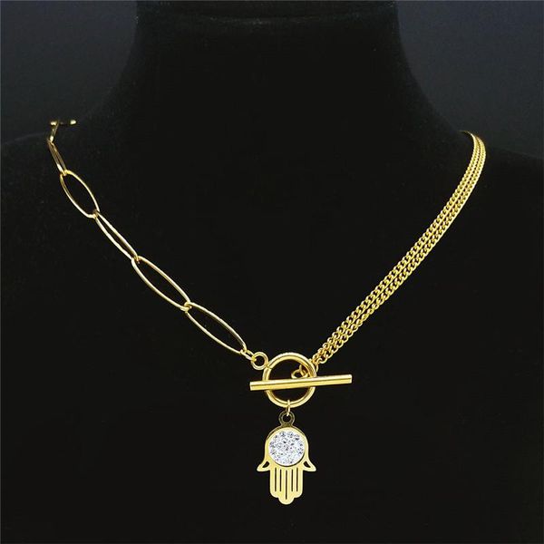 pendant necklaces stainless steel crystal islam muslim hamsa hand necklace gold color pendants jewelry acier inoxydable nxhyb198s02, Silver
pendant necklaces stainless steel crystal islam muslim hamsa hand necklace gold color pendants jewelry acier inoxydable nxhyb198s02, Silver