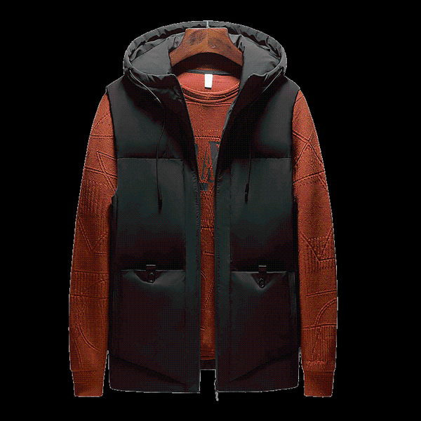 men's vests 2021 korean casual men hooded sleeveless cotton-padded jacket solid primaloftone vest male couples thick waistcoat m-7xl, Black;white
men's vests 2021 korean casual men hooded sleeveless cotton-padded jacket solid primaloftone vest male couples thick waistcoat m-7xl, Black;white