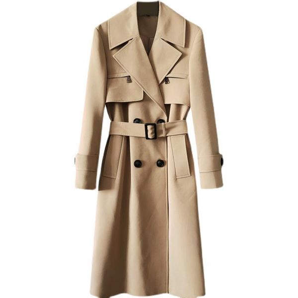 women's trench coats spring fashion coat women autumn plus size long double breasted adjustable waist windbreaker overcoat h128, Tan;black
women's trench coats spring fashion coat women autumn plus size long double breasted adjustable waist windbreaker overcoat h128, Tan;black