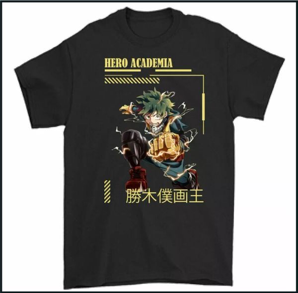 my hero academy shirt izuku midoriya japanese anime manga t-shirt, White;black
my hero academy shirt izuku midoriya japanese anime manga t-shirt, White;black
