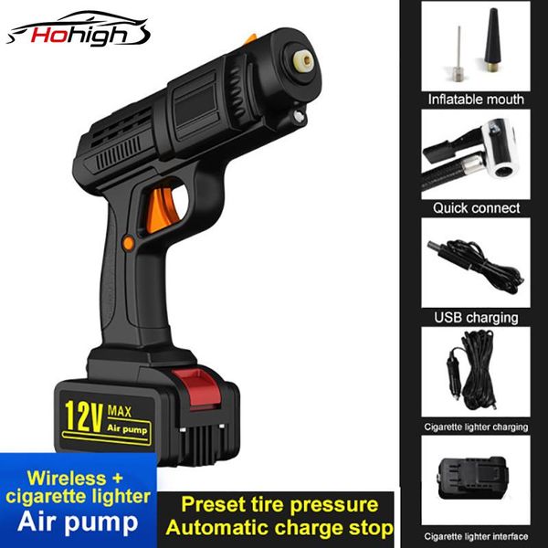inflatable pump 150w car air compressor electric wireless portable digital auto 12v/21v tire inflator with led lighting
inflatable pump 150w car air compressor electric wireless portable digital auto 12v/21v tire inflator with led lighting